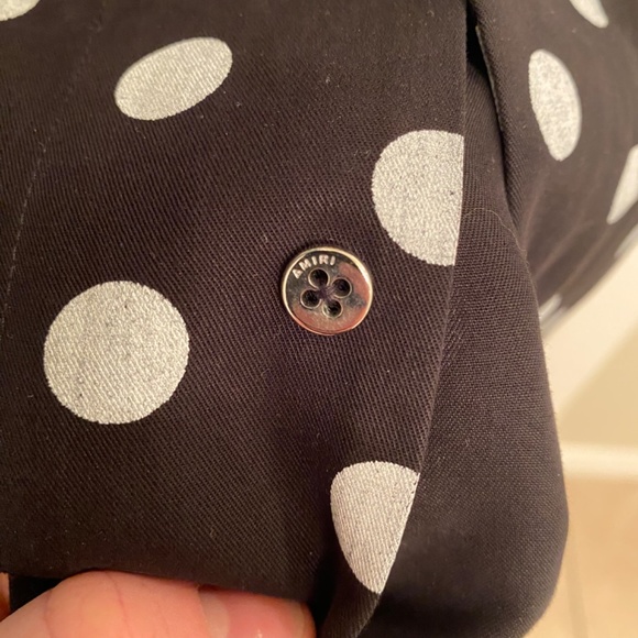 SOLD  AMIRI Polka Dot Tencel Bowling Shirt / Button Up - Picture 7 of 7